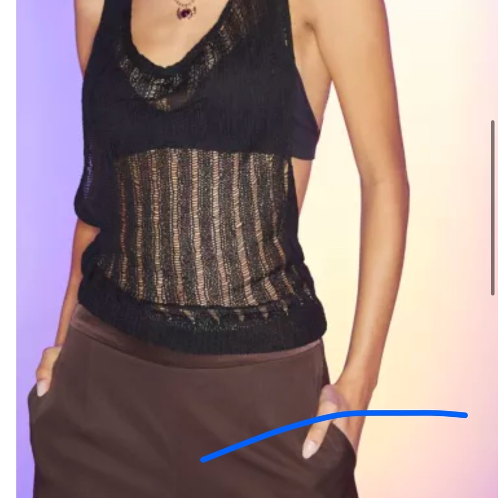 Black Sheer Sleeveless Top
